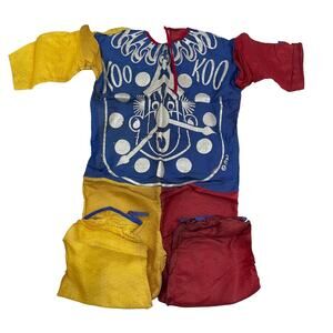 1960s Ben Cooper Koo Koo the Clown Costume Medium 8–10 Magic-Glo No Mask